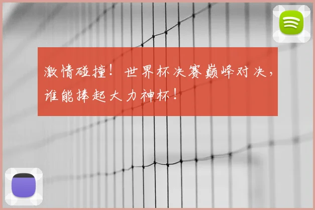 激情碰撞！世界杯决赛巅峰对决，谁能捧起大力神杯！